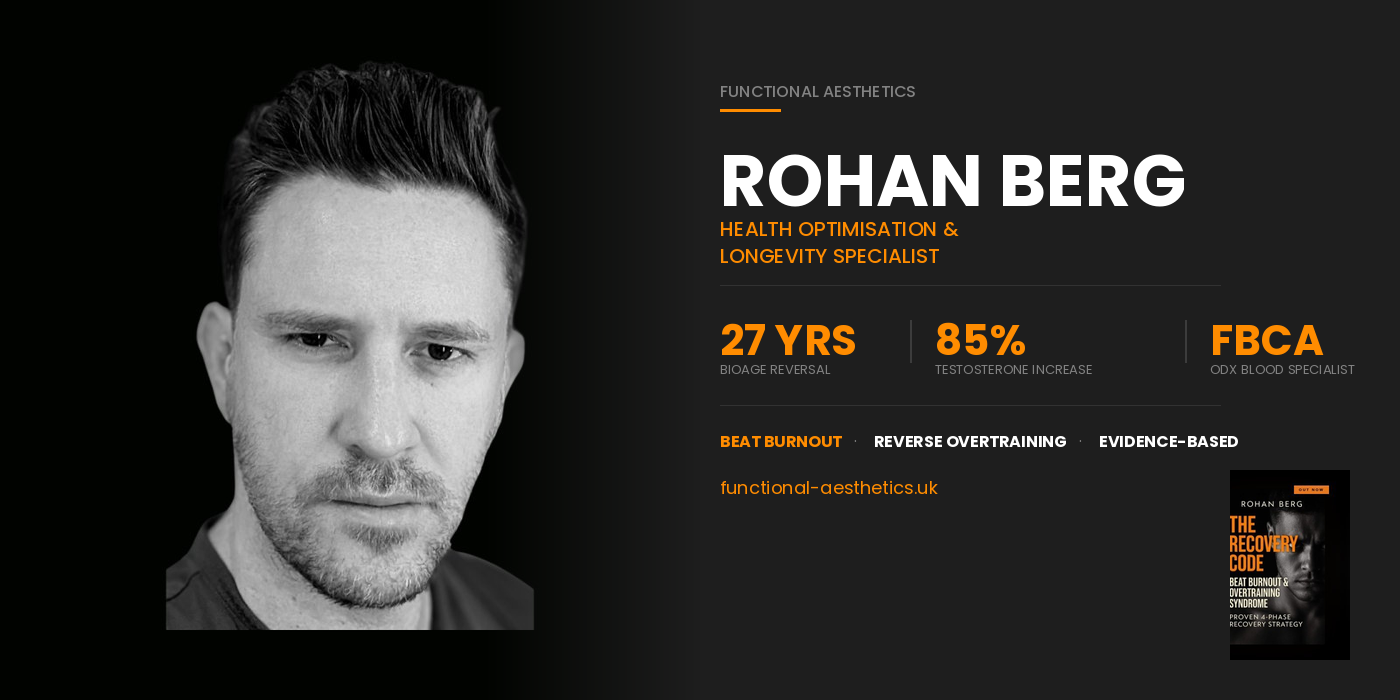 Rohan Berg health optimization and longevity specialist portrait
